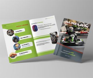 brochure sponsoring Aurélien Milland champion belge de Karting