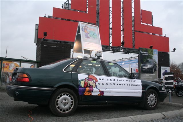 Vol dans voiture au salon de l'auto à Bruxelles