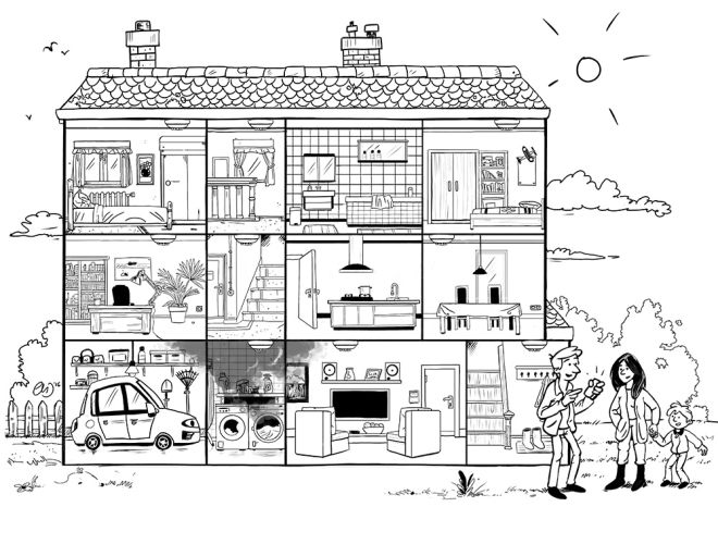 dessin à colorier sur les détecteurs incendie