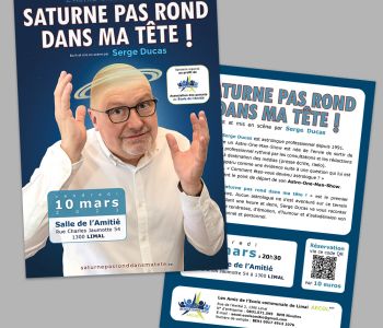 Saturne par rond dans ma tête Serge Ducas Astrologue Flyer